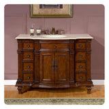 Silkroad 48" Rosewood Bathroom Vanity w/ Marble Top – HYP-0277-CM-UWC-48