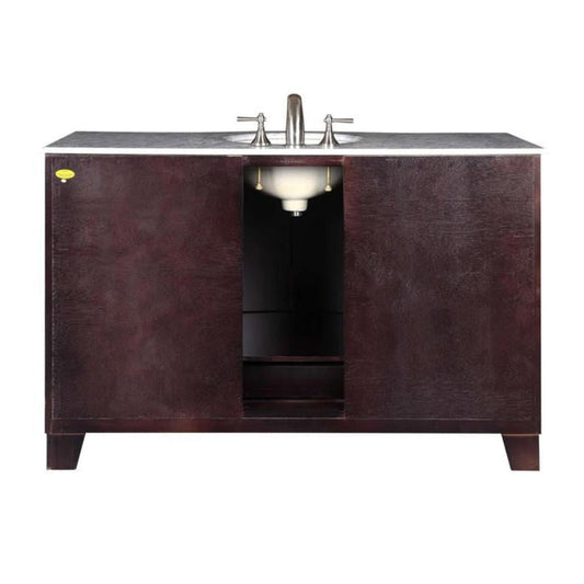 Silkroad Exclusive 55" Single Sink Bathroom Vanity - HYP-0703-WM-UWC-55