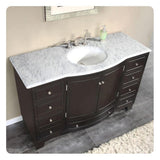 Silkroad Exclusive 55" Single Sink Bathroom Vanity - HYP-0703-WM-UWC-55