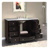 Silkroad Exclusive 55" Single Sink Bathroom Vanity - HYP-0703-WM-UWC-55