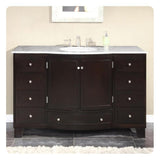 Silkroad Exclusive 55" Single Sink Bathroom Vanity - HYP-0703-WM-UWC-55