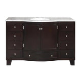 Silkroad Exclusive 55" Single Sink Bathroom Vanity - HYP-0703-WM-UWC-55