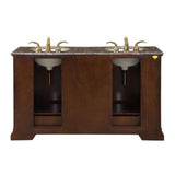 Silkroad Exclusive 60" Double Sink Bathroom Vanity - HYP-0712-BB-UIC-60