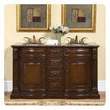 Silkroad Exclusive 60" Double Sink Bathroom Vanity - HYP-0712-BB-UIC-60