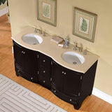 Silkroad Exclusive 60" Double Sink Bathroom Vanity – HYP-0703-CM-UWC-60