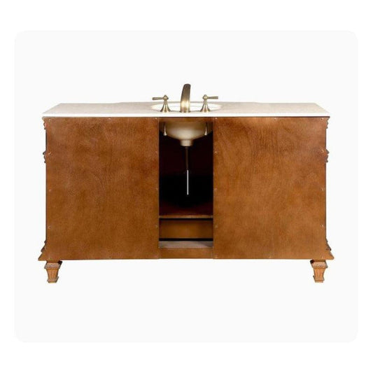 Silkroad 60" Rosewood Vanity w/ Marble Top – HYP-0277-CM-UWC-60