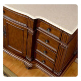 Silkroad 60" Rosewood Vanity w/ Marble Top – HYP-0277-CM-UWC-60