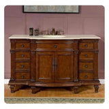 Silkroad 60" Rosewood Vanity w/ Marble Top – HYP-0277-CM-UWC-60