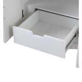 Silkroad Exclusive 60" Single Sink Antique White Bathroom Vanity With Carrara White Marble Countertop and White Ceramic Undermount Sink - V0299WW60C