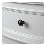 Silkroad Exclusive 72" Double Sink Antique White Bathroom Vanity With Carrara White Marble Countertop and White Ceramic Undermount Sink - V0722WW72D