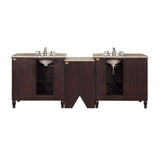 Silkroad Exclusive 95" Double Sink Vanity, Dark Walnut - HYP-0902-T-UIC-95
