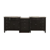 Silkroad Exclusive 95" Double Sink Vanity, Dark Walnut - HYP-0902-T-UIC-95