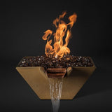 Slick Rock 29" Cascade Square Fire Bowl, Copper Spillway – KCC29SPSCCMNG