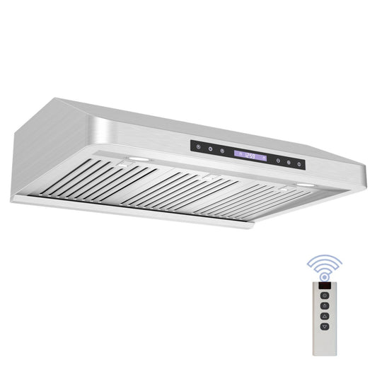 Awoco RH-S10-30MS 7" Stainless Steel Range Hood, 1000 CFM, LED & Remote