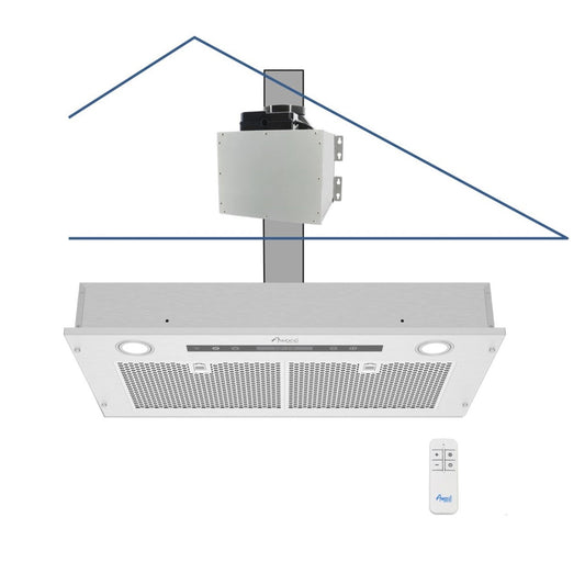 Awoco RH-IT06-R Ceiling Mount Range Hood, 14-1/2”D, 4-Speed, 800 CFM – RH-IT06-R30-COLD
