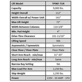 Tuxedo TP9KF-TUX 9,000 lb Two Post Floor Plate - Symmetric - TP9KF-TUX