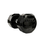 iDeal Troy 3 lb to 50 lb 13 Pair 12 Sided Premium Rubber Dumbbell Set With Vertical Rack - VERTPAC-TSDR50G