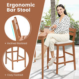 Tangkula 5 Pieces Patio Eucalyptus Wood Bar Set - HW71566+2*HW71567WH-2