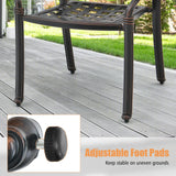 Tangkula Set of 2 Cast Aluminum Patio Dining Chairs - 2*NP11299CP-2