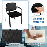 Tangkula Conference Room Chairs, Stackable Office Guest Chairs - 3*CB10544DK-2