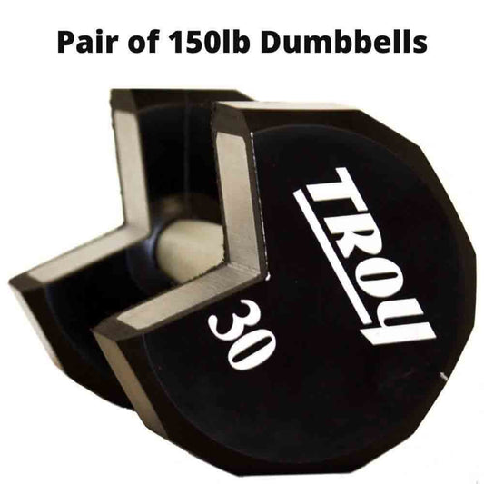 iDeal Troy 150 lb Pair Urethane Dumbbells - TSDU-150