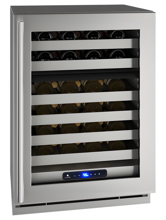 U-Line - 24" 5 Class Dual-Zone Wine Refrigerator - HWD524 - UHWD524-SG01A