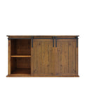 Vinotemp Rustic Wine Credenza with Sliding Doors - B Stock - VT-RUSTICRED3D