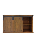 Vinotemp Rustic Wine Credenza with Sliding Doors - B Stock - VT-RUSTICRED3D