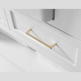 Ancerre Hayley Bathroom Vanity with Sink and Carrara White Marble Top Cabinet Set - VTS-HAYLEY-36-W-CW - Backyard Provider