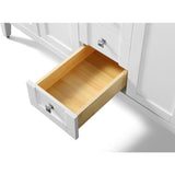Ancerre Shelton Bathroom Vanity with Sink and Carrara White Marble Top Cabinet Set - VTS-SHELTON-48-W-CW - Backyard Provider