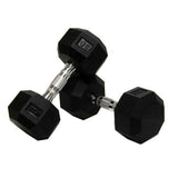 iDeal VTX by Troy 5 lb to 50 lb 8 Sided Rubber Encased Dumbbell Set with Rack - VERTPAC-SDR50