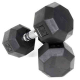 iDeal VTX by Troy 5 lb to 50 lb 8 Sided Rubber Encased Dumbbell Set with Rack - VERTPAC-SDR50