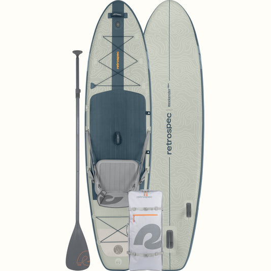 Retrospec Weekender Plus Inflatable Stand Up Paddle Board Kayak Hybrid 10'6" - 5401