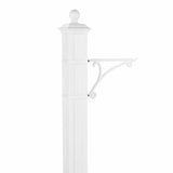 Whitehall Balmoral Side Plaques and Monogram Mailbox with Post Package and Plant Hanger -