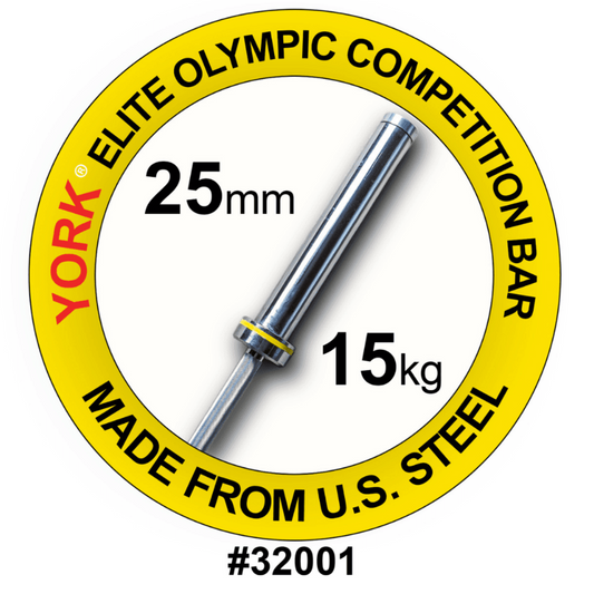 York Barbell Women's Elite Competition 15kg Olympic Bar 32001