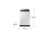 SAMSUNG 5.4 cu. ft. Smart Top Load Washer with Pet Care Solution and Super Speed Wash in White - WA54CG7150AW-KT