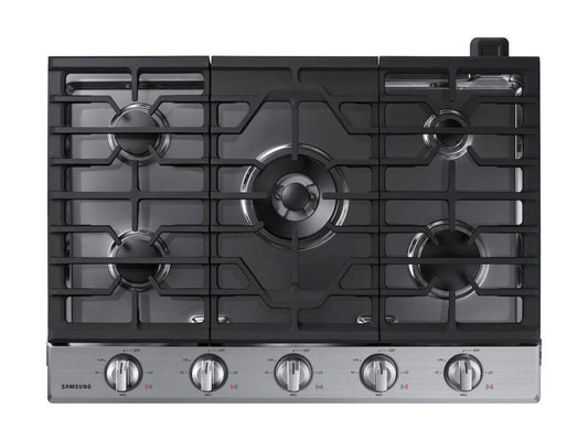 SAMSUNG NA30N6555TS 30" Smart Gas Cooktop with Illuminated Knobs in Stainless Steel - NA30N6555TS-KT
