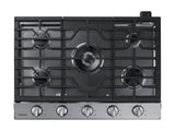 SAMSUNG NA30N6555TS 30" Smart Gas Cooktop with Illuminated Knobs in Stainless Steel - NA30N6555TS-KT
