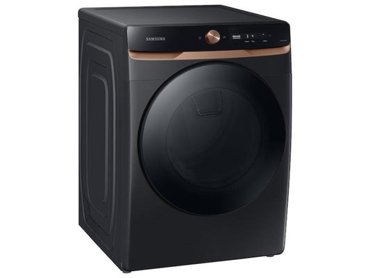 SAMSUNG 7.5 cu. ft. AI Smart Dial Electric Dryer with Super Speed Dry and MultiControl(TM) in Brushed Black - DVE46BG6500VA3-KT