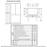 GE APPLIANCES GNE25JGKWW GE® ENERGY STAR® 24.7 Cu. Ft. French-Door Refrigerator -GNE25JGKWW-KT