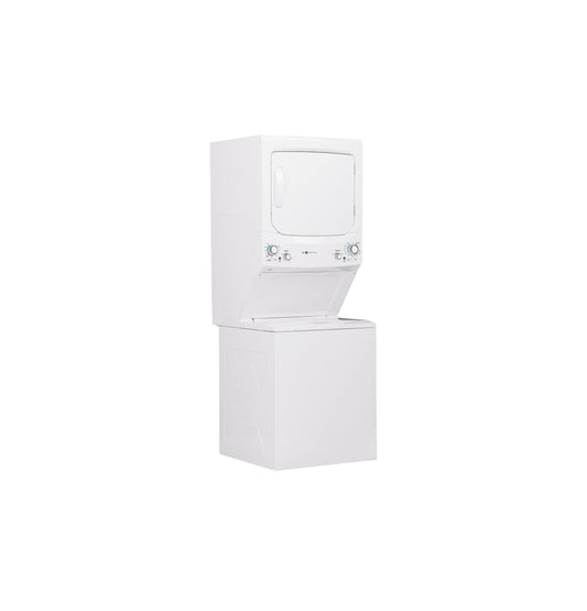 GE Unitized Spacemaker Washer & Electric Dryer, 3.8 cu. ft. Washer, 5.9 cu. ft. Dryer - GUD27ESSMWW-KT
