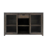 Brama by Vinotemp Wood Wine Credenza, in Brown Mahogany - VT-CREDMOD-BR-W