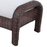 Four Seasons Courtyard Montego Bay Set of 2 Ottomans with Ivory Olefin Cushions - 396115