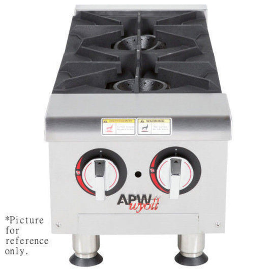 APW Wyott GHP-6I Gas Countertop Champion Hotplate - 6 Burners - AWGHP6I