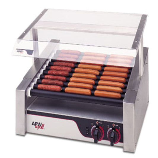 APW Wyott HRS-20S X*PERT Slanted Non-Stick Hot Dog Roller Grill - AWHRS20S