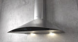 Elica - FOGLIA - Techne - 30" W x 20" D x 10" H, Stainless & Black Glass - Wall Mount Hoods - EFG630S1