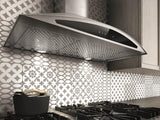 Elica - FOGLIA - Techne - 30" W x 20" D x 10" H, Stainless & Black Glass - Wall Mount Hoods - EFG630S1