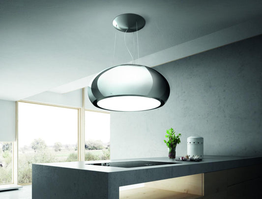 Elica - SEASHELL - Iconic - 20 1/4" W x 15 1/4" D x 15 1/4" H, Mirror Stainless Steel,  - Island Hoods - ESS432SS