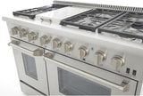 Kucht Professional 48 in. 6.7 cu ft. Propane Gas Range with Silver Knobs - KRG4804U/LP-S