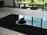 Elica - NIKOLA TESLA SWITCH -  - 36" W x 20 1/4" D x 8 1/4" H, Black Glass - Air Cooking Cooktops - ENS436BL